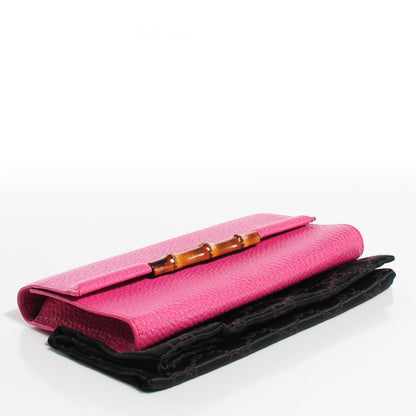 Gucci Calfskin Bamboo Bar Clutch Pink 4 of 6