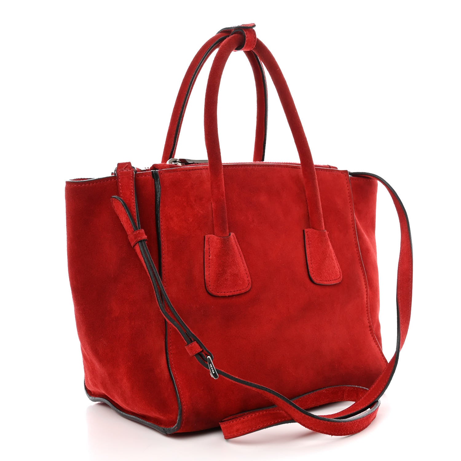 Prada Scamosciato Suede Twin Pocket Tote Porpora 3 of 14