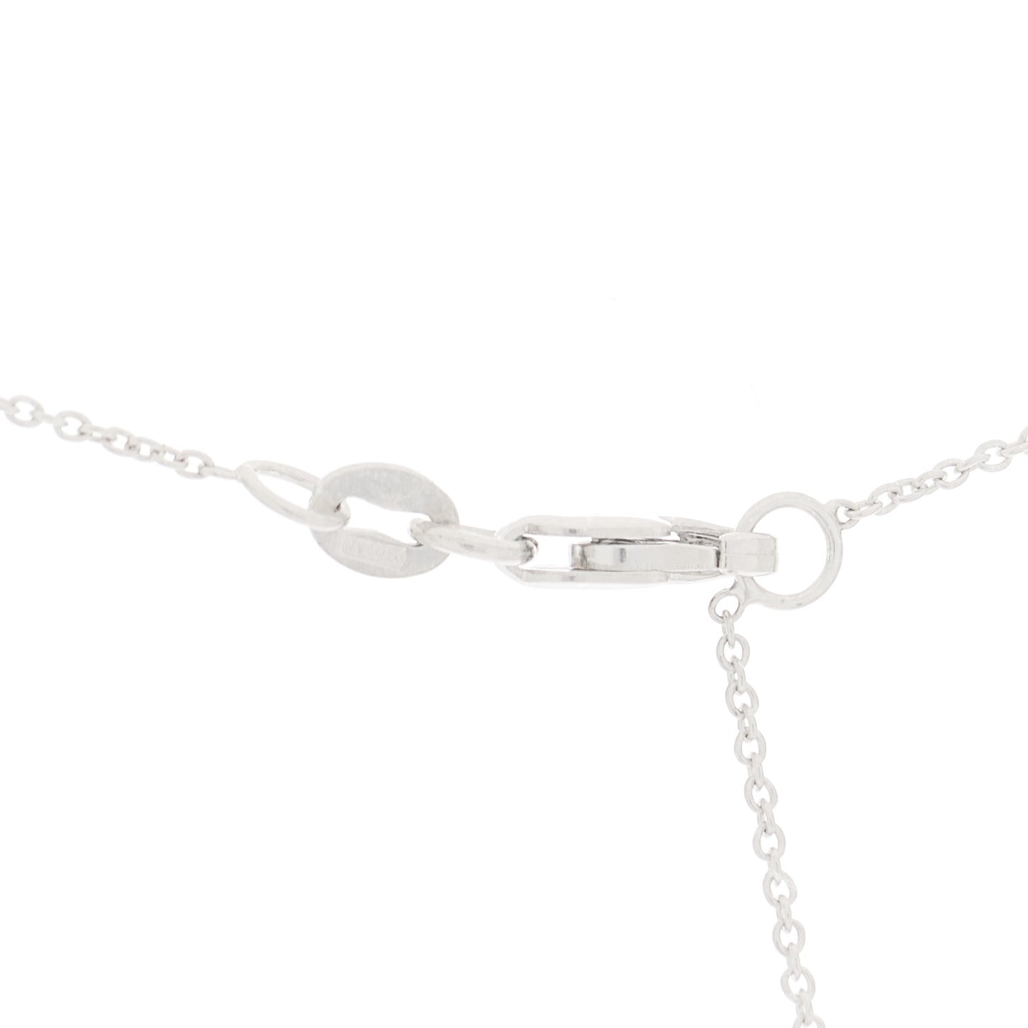 18K White Gold Diamond Diamante Necklace