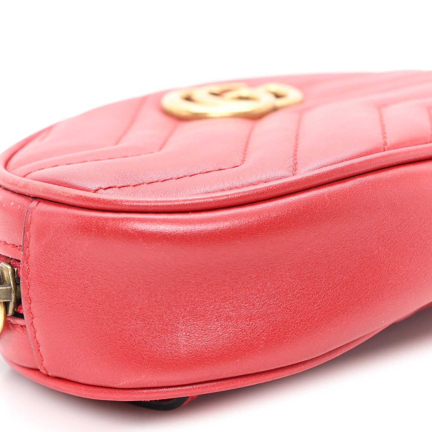 Calfskin Matelasse GG Marmont Belt Bag 75 30 Hibiscus Red