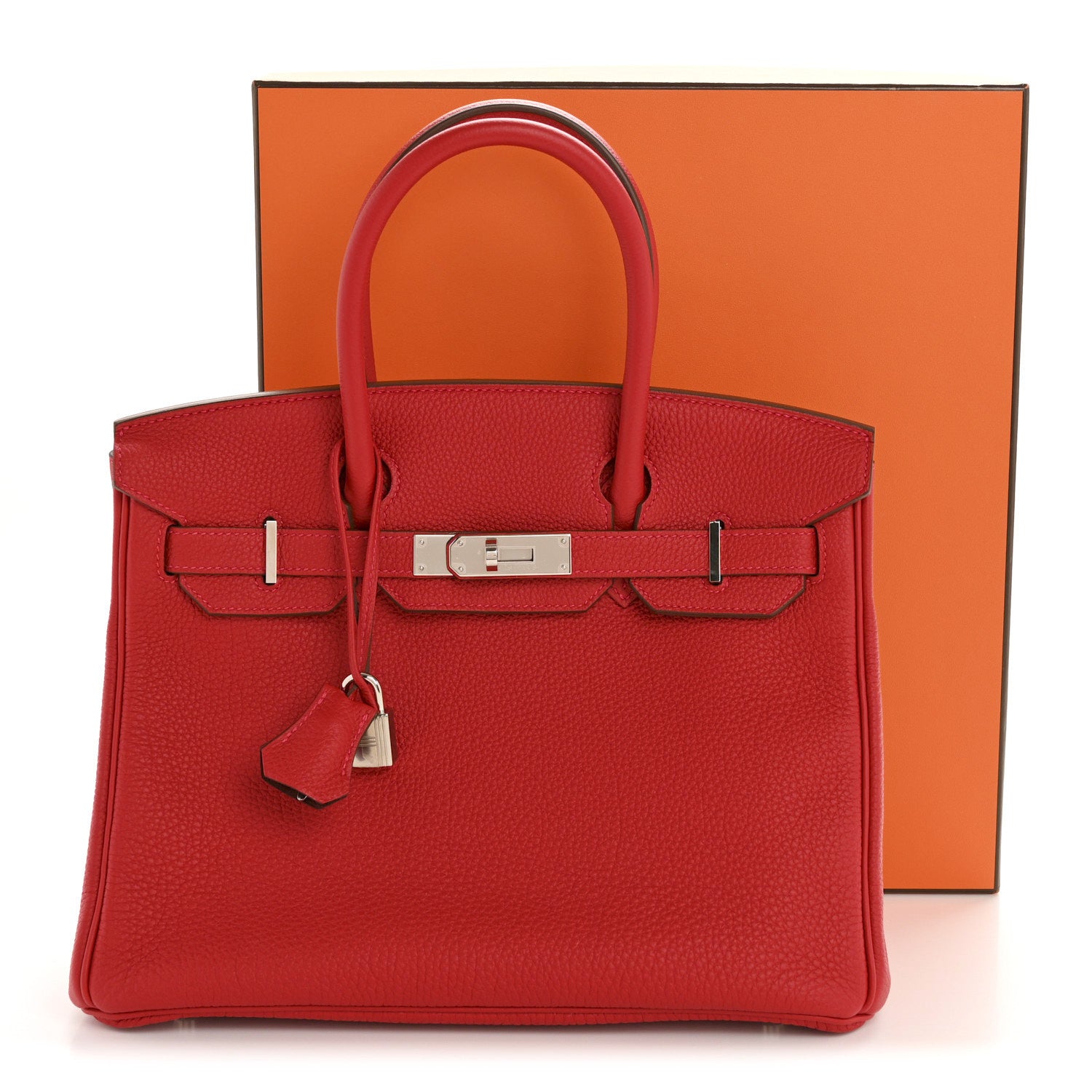 Hermes Togo Verso Birkin 30 Rouge Vif Rouge H 13 of 13