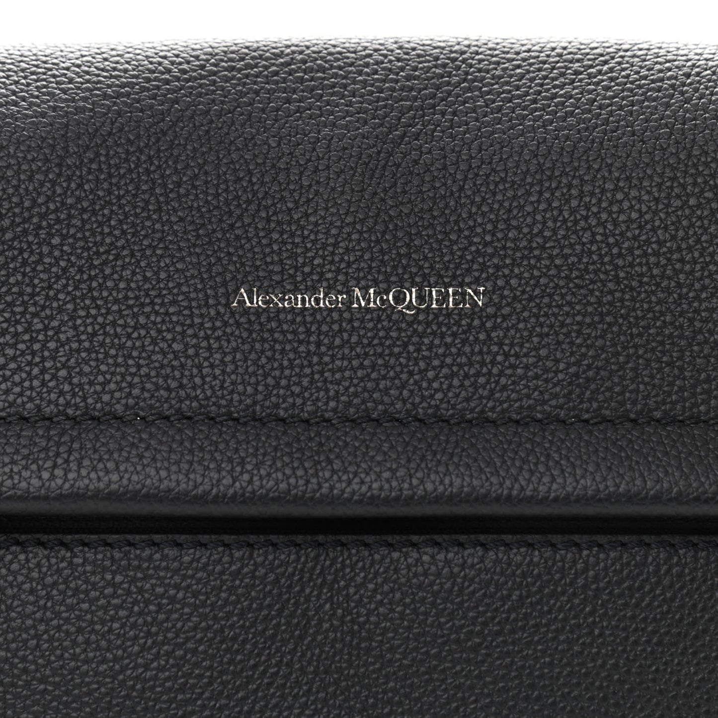 Grained Calfskin Crossbody Messenger Black