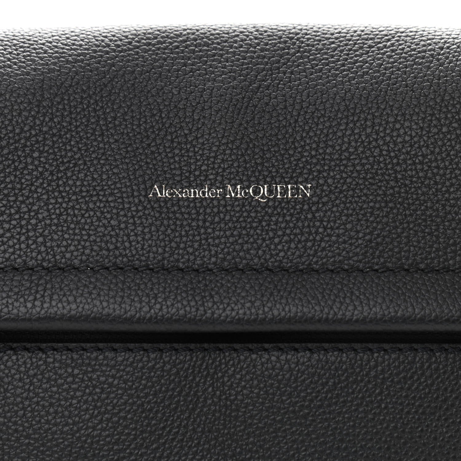 Alexander McQueen Grained Calfskin Crossbody Messenger Black 8 of 10