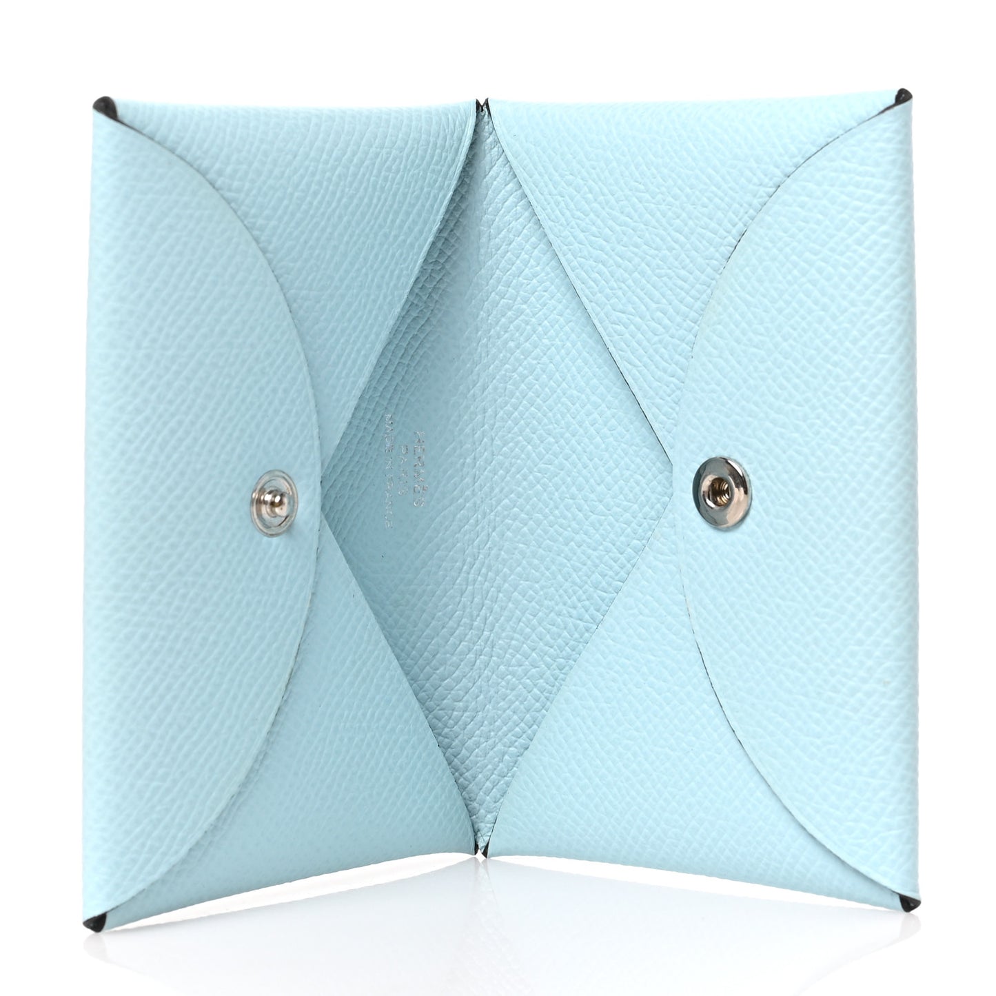 Epsom Calvi Card Case Bleu Zephyr
