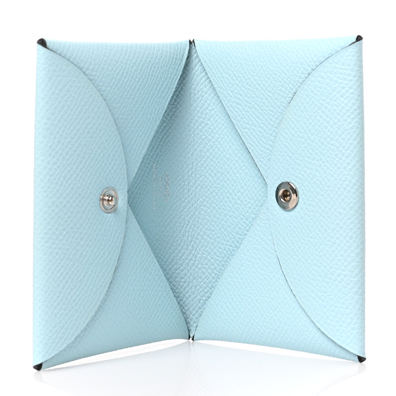 Hermes Epsom Calvi Card Case Bleu Zephyr 5 of 6