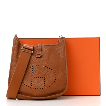 Hermes Taurillon Clemence Evelyne III PM Gold 12 of 12