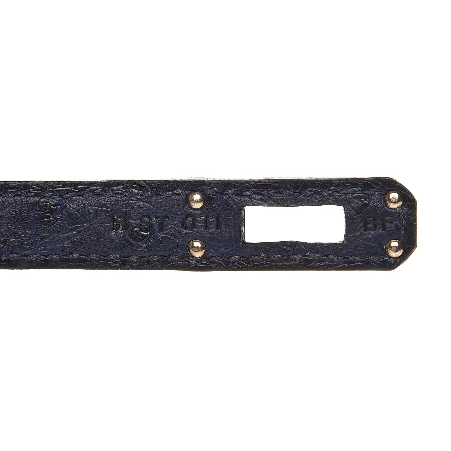 Ostrich Kelly Pochette Bleu Saphir