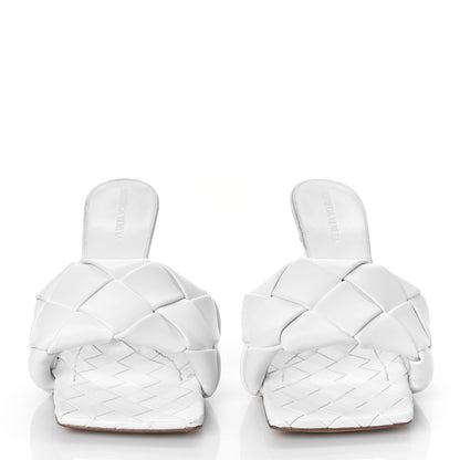 Bottega Veneta Nappa Maxi Intrecciato Lido Mule Sandals 39 Optic White 2 of 9