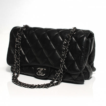 Chanel Lambskin Quilted 3 Large Flap Black 5 of 10