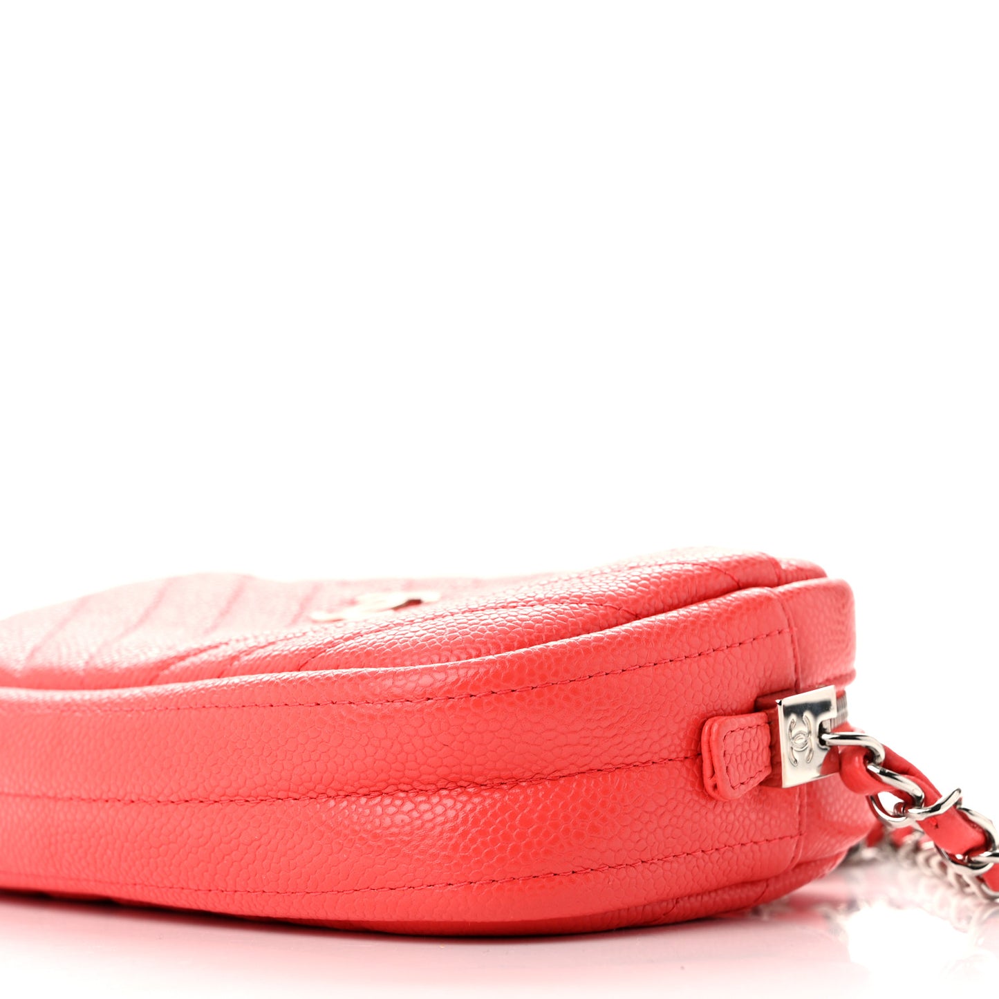Caviar Chevron Quilted Camera Case Red