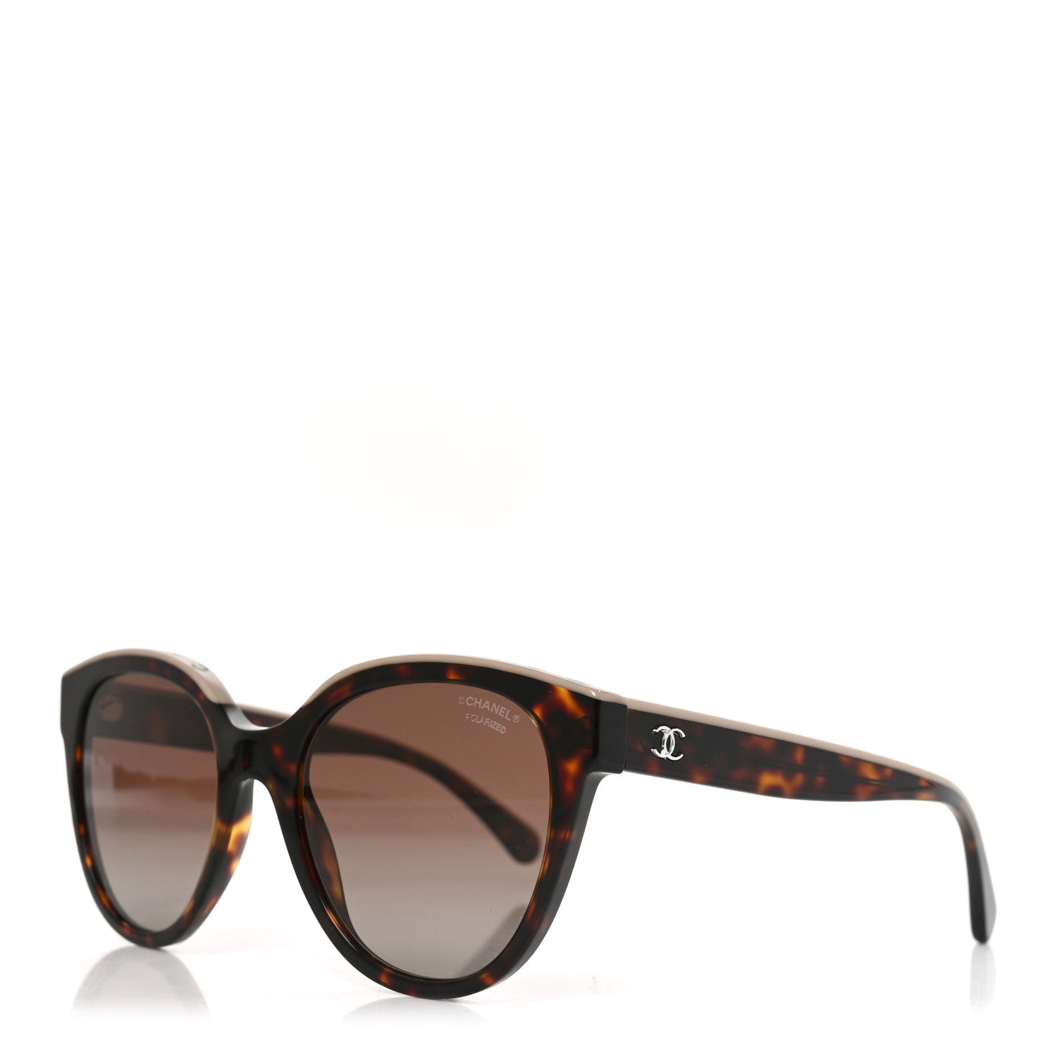 Chanel Acetate Polarized CC Butterfly Sunglasses 5414 Tortoise 1 of 7