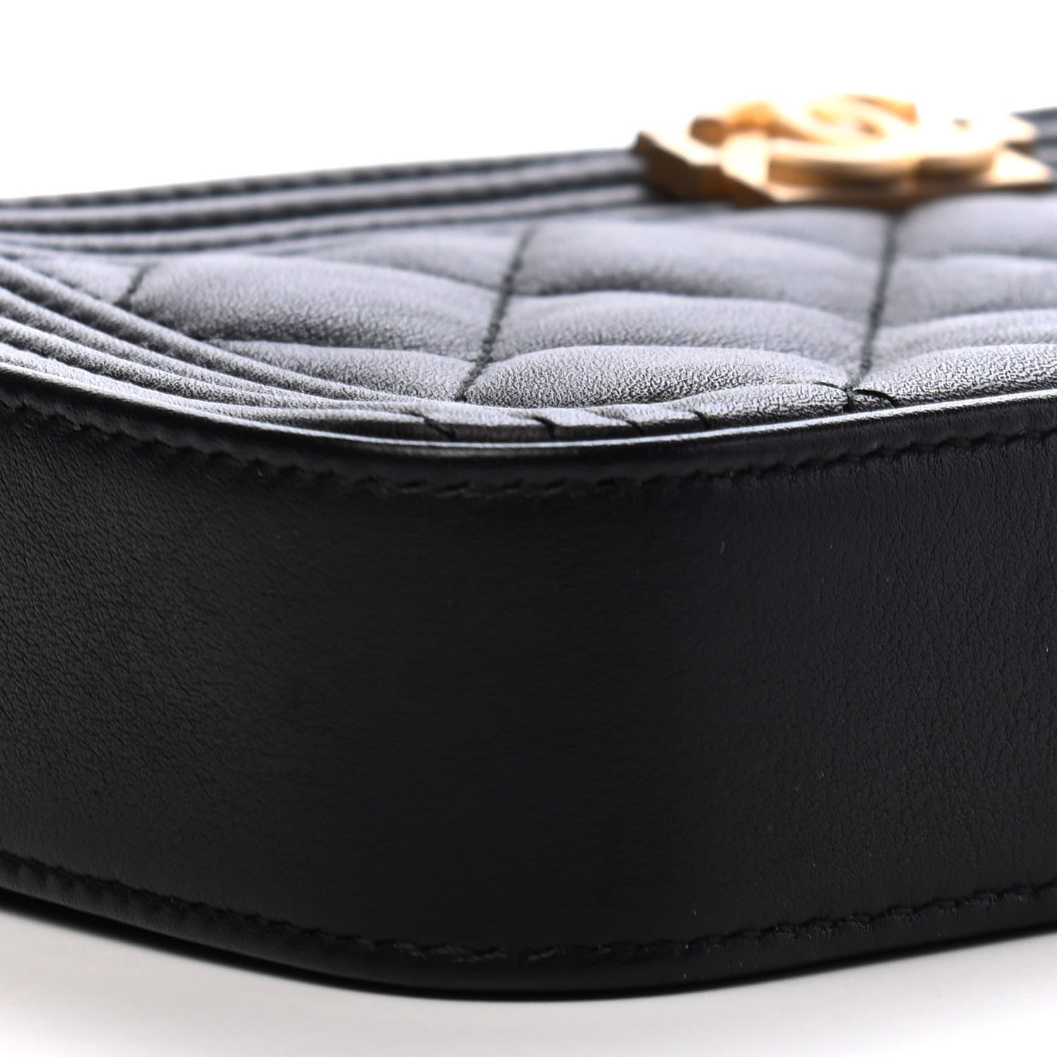 Chanel Calfskin Quilted Small Boy Clutch With Chain Black 8 of 9