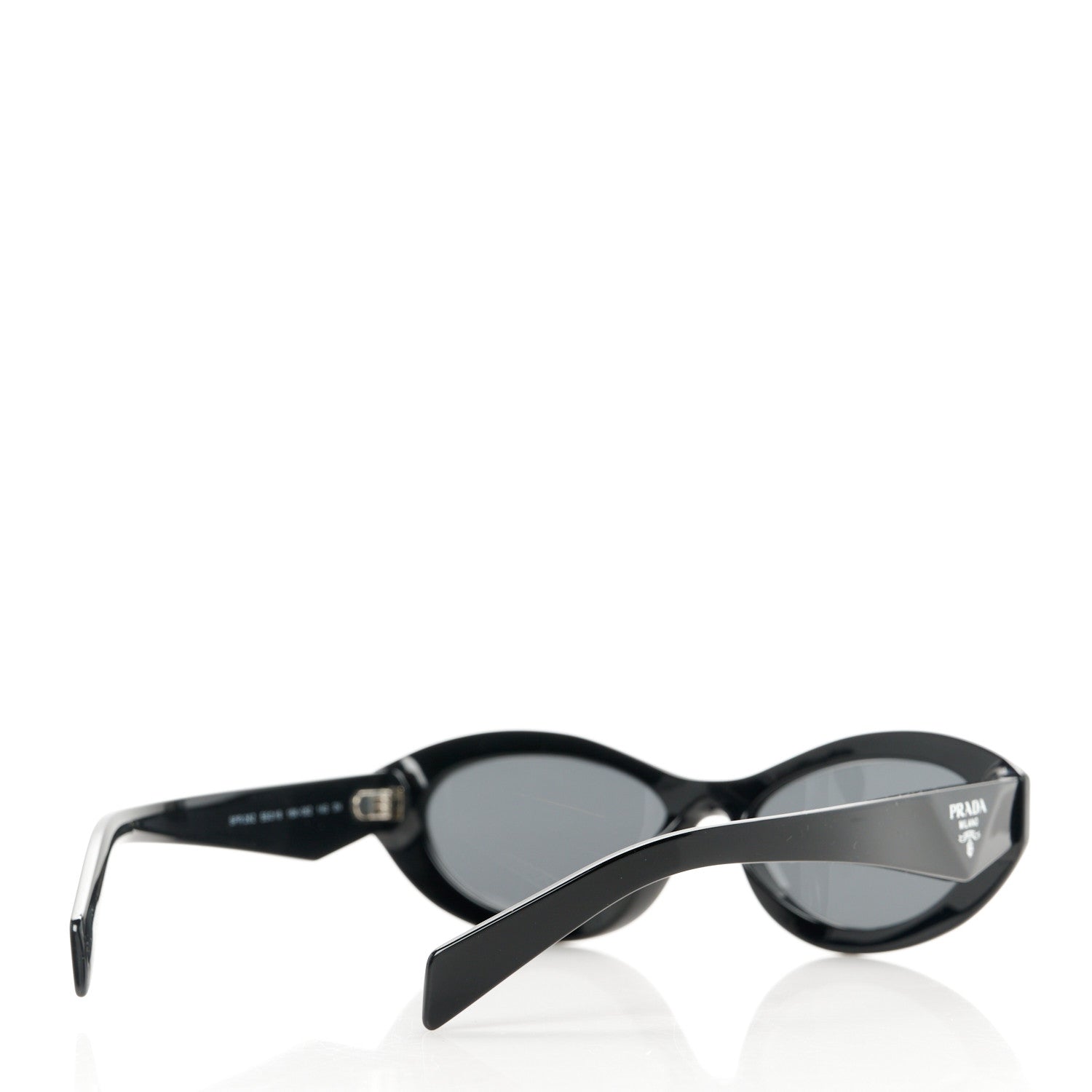 Prada Acetate Oval Sunglasses SPR 26Z Black 4 of 8