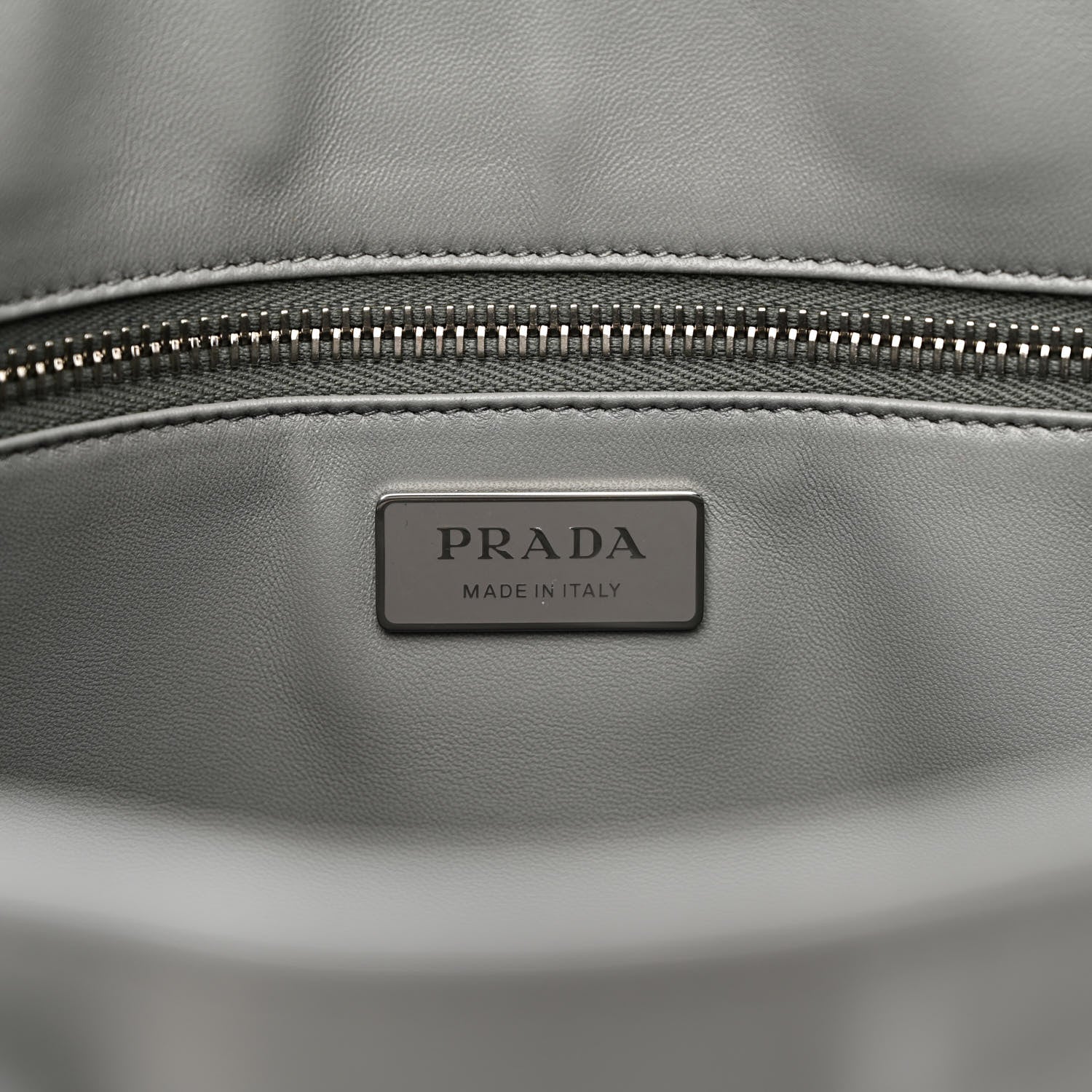 Prada Nappa Antique Small Tote Slate Grey 6 of 10