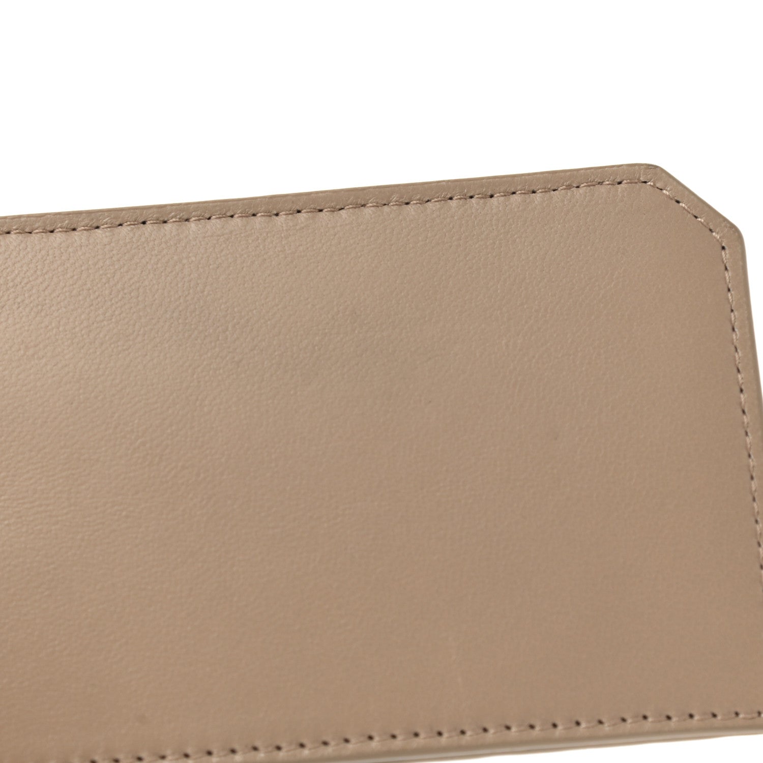 Saint Laurent Lambskin Monogram Loulou Puffer Pouch Clutch Dark Beige 10 of 11