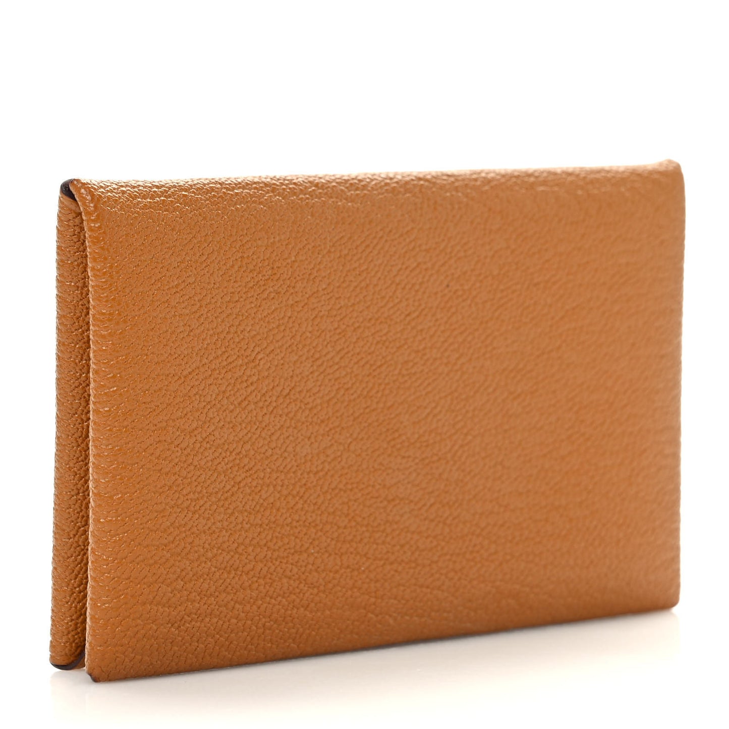 Chevre Mysore Verso Calvi Card Case Caramel Rose Sakura