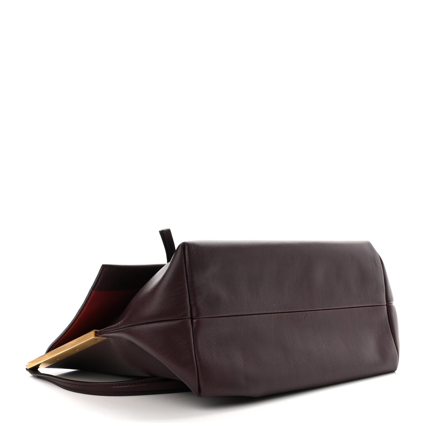 Smooth Calfskin Blade Flap Burgundy