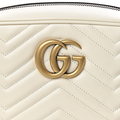 Gucci Calfskin Matelasse Small GG Marmont Chain Shoulder Bag White 10 of 10