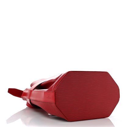 Louis Vuitton Epi Sac D'Epaule Castillan Red 3 of 8