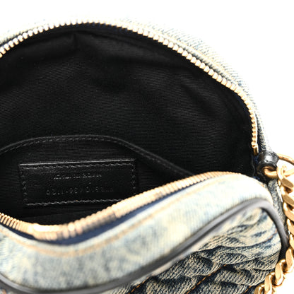 Saint Laurent Denim Quilted Monogram Round Crossbody Bag Rodeo Blue 7 of 10