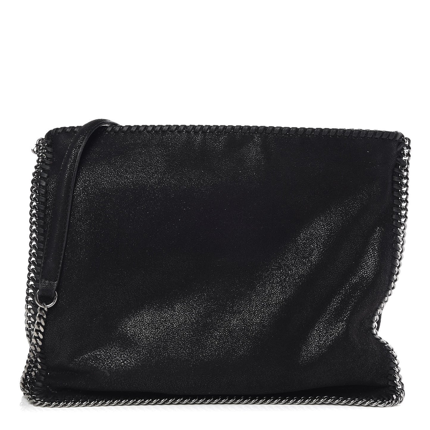 Shaggy Deer Medium Falabella Crossbody Bag Black