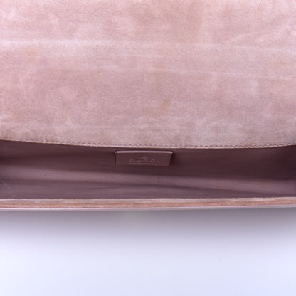 Gucci Patent Microguccissima Small Broadway Clutch Dark Cipria 5 of 9