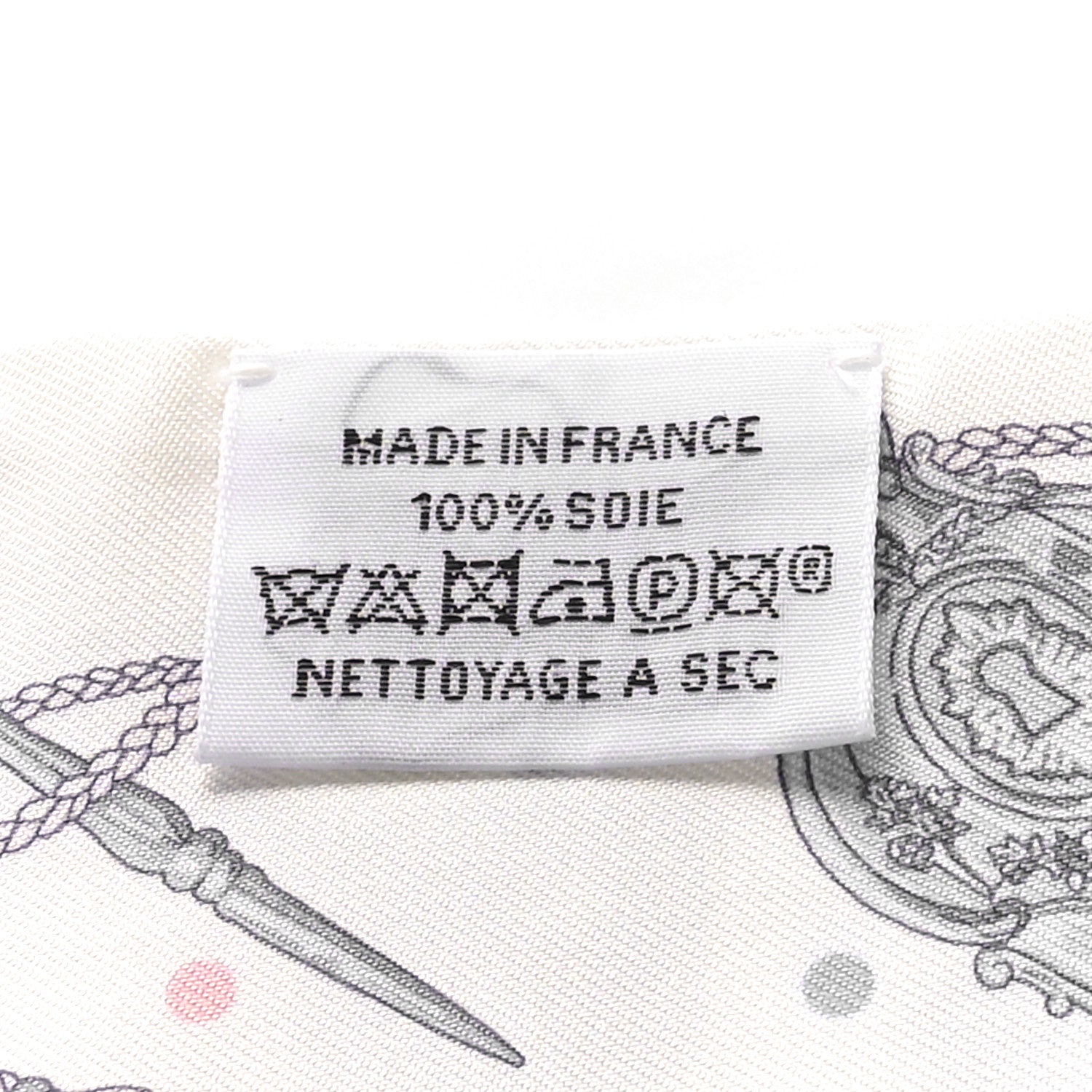 Hermes Silk Les Cles A Pois Twilly White Gris Acier 3 of 4