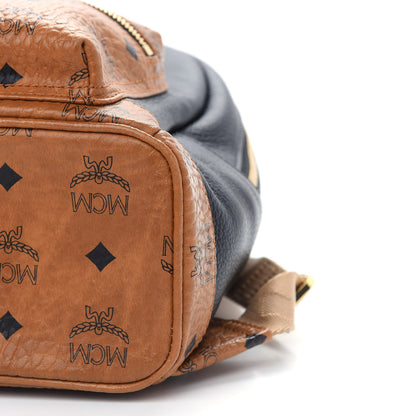 MCM Visetos Calfskin Medium Geonautic Backpack Black Cognac 8 of 8
