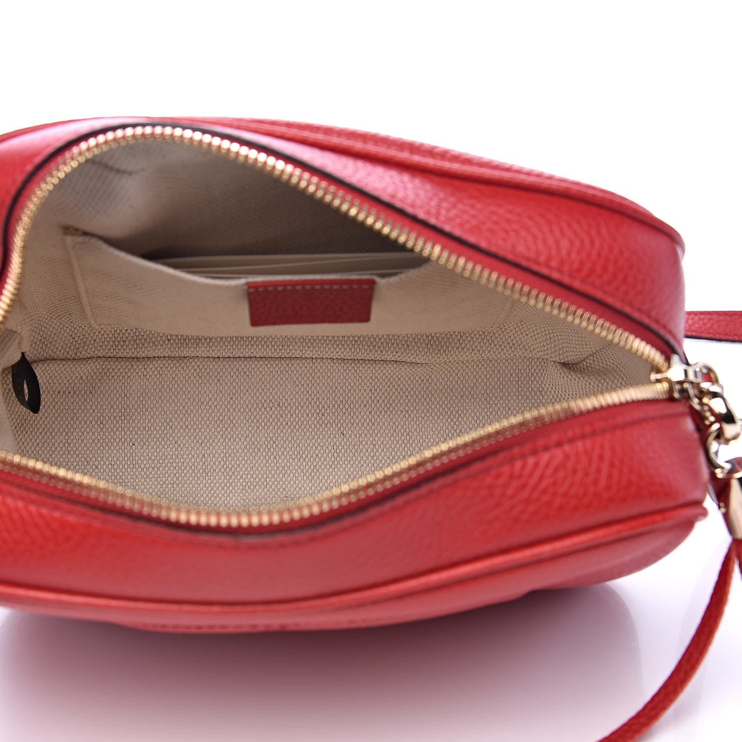 Gucci Pebbled Calfskin Small Soho Disco Bag Tabasco Red 5 of 10