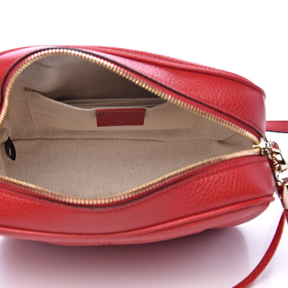 Gucci Pebbled Calfskin Small Soho Disco Bag Tabasco Red 5 of 10
