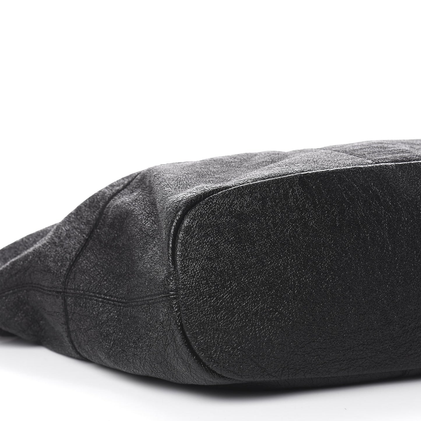 Glazed Pebbled Calfskin Medium Nightingale Black