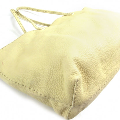 Fendi Calfskin Romano Selleria Shopper Tote Buttercream 5 of 9