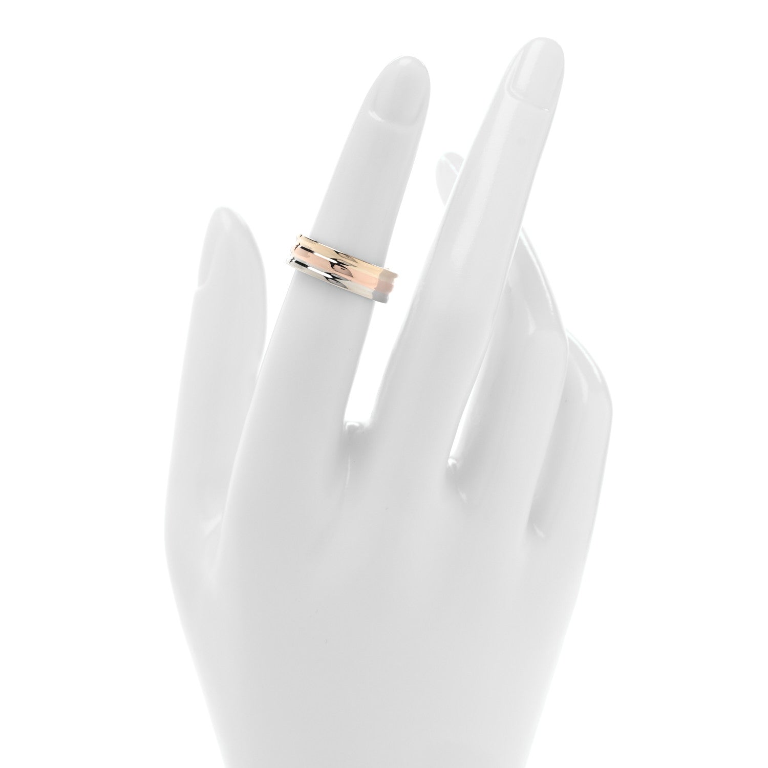 Tiffany 14K Rose White Yellow Gold Wide Band Ring 49 5 2 of 4