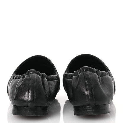 Chanel Lambskin Quilted Elastic CC Loafers 37.5 Black 5 of 13