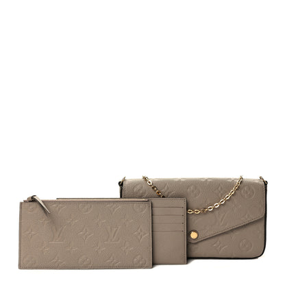 Louis Vuitton Empreinte Pochette Felicie Chain Wallet Tourterelle 1 of 10