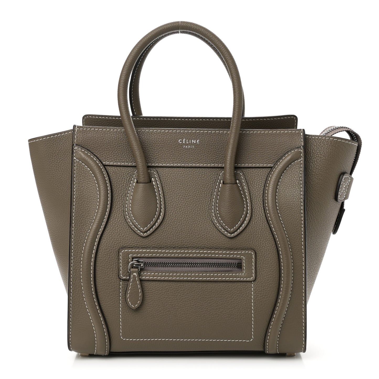 Drummed Calfskin Micro Luggage Souris