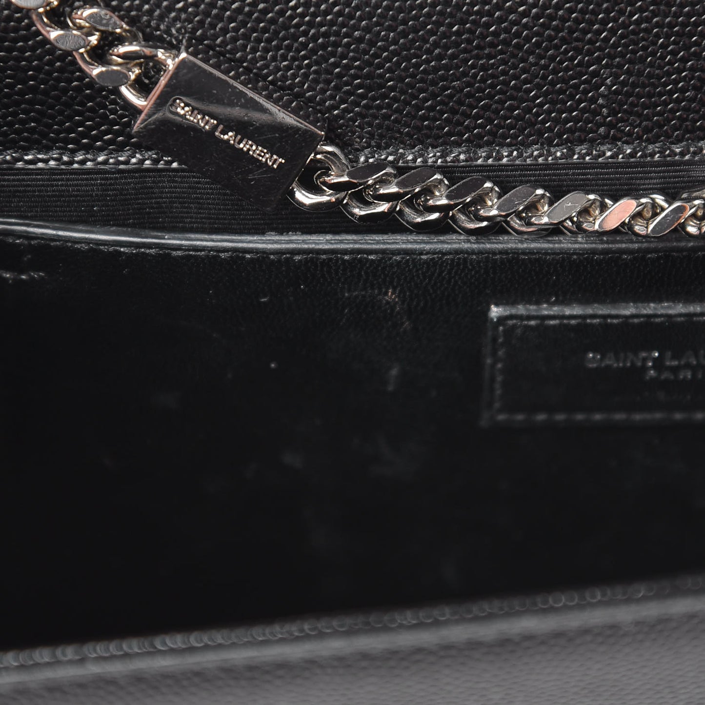 Grain De Poudre Medium Classic Monogram Kate Satchel Black