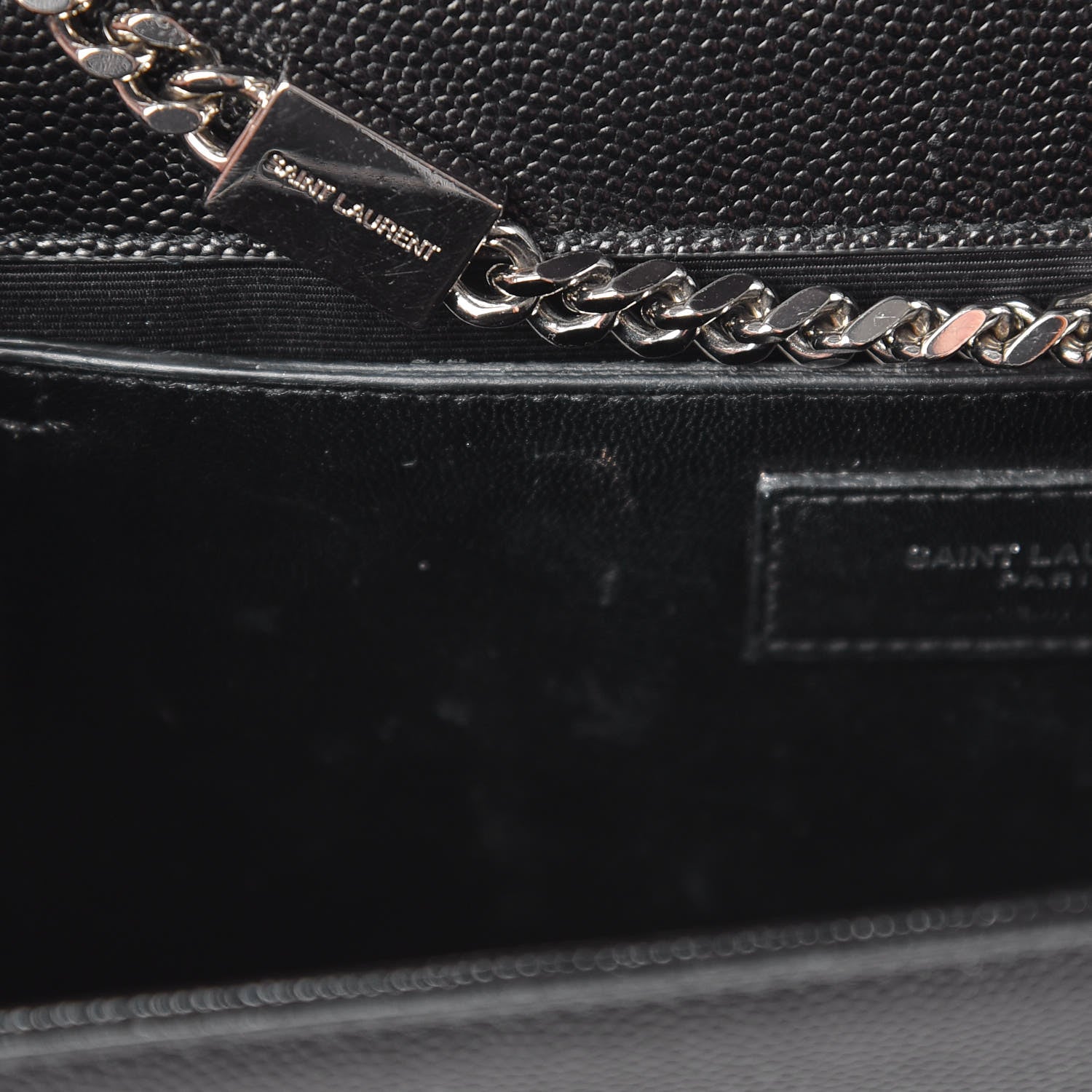 Saint Laurent Grain De Poudre Medium Classic Monogram Kate Satchel Black 8 of 10
