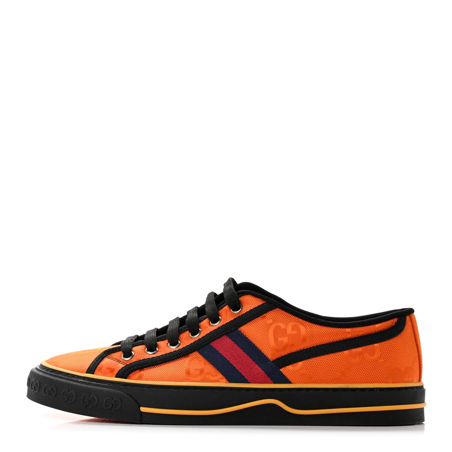 Econyl Nylon Web Monogram Off The Grid Mens 1977 Tennis Sneakers 8.5 Carrot Orange Black