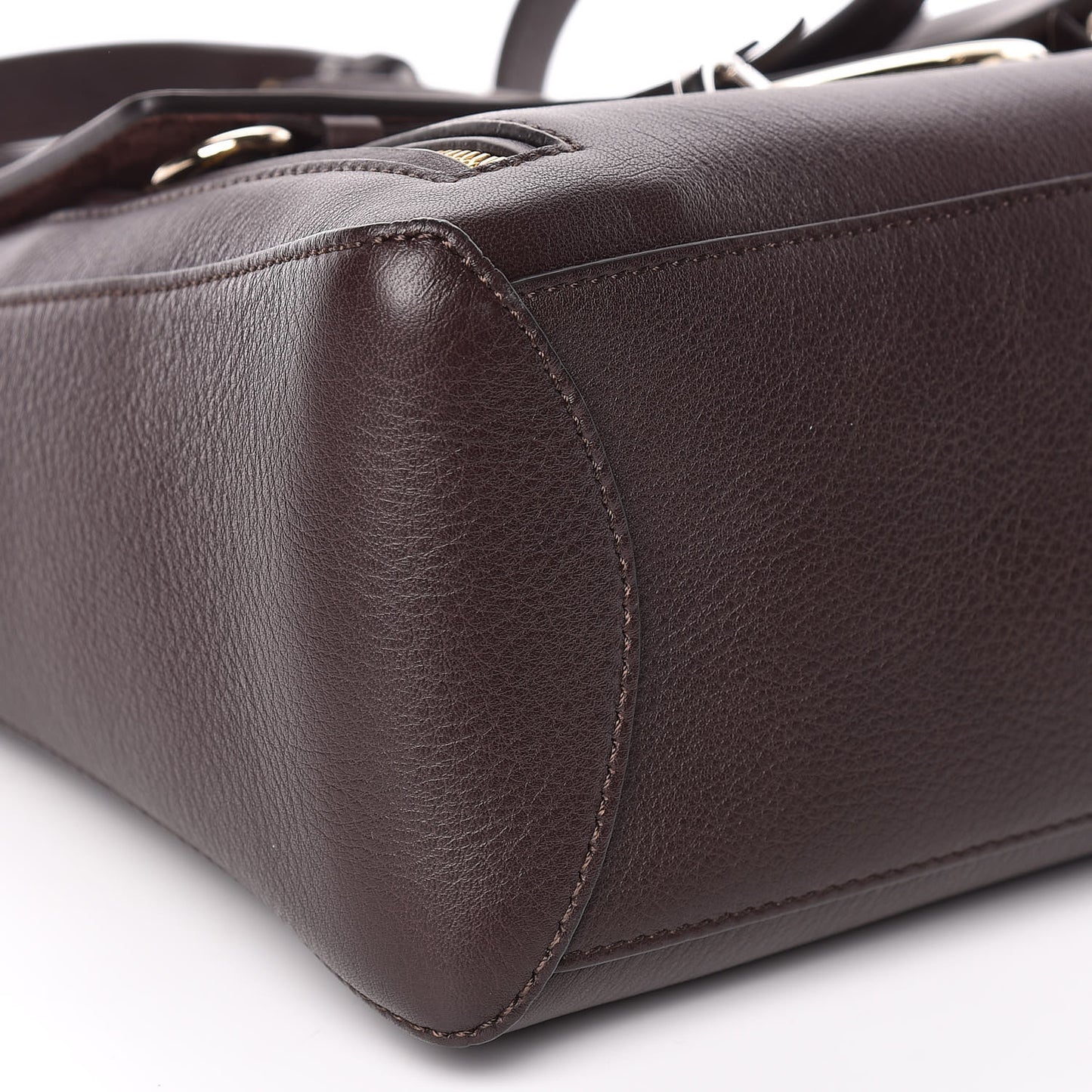 Calfskin Small Faye Day Shoulder Bag Carbon Brown