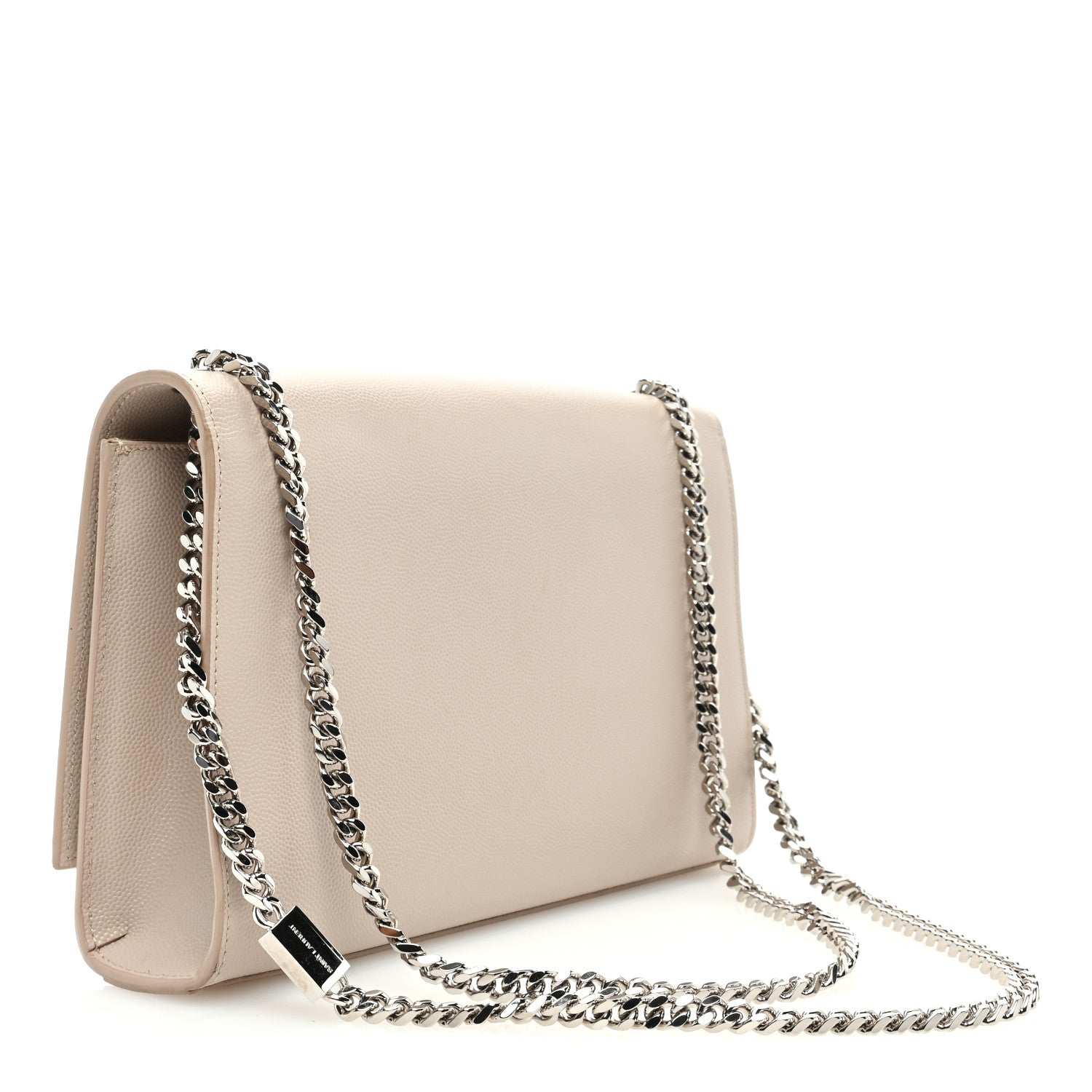 Saint Laurent Grain De Poudre Medium Monogram Kate Satchel Nude Powder 3 of 11