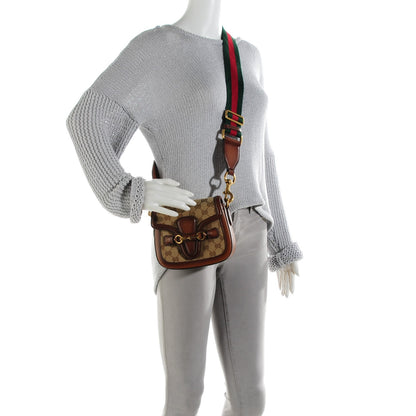 Gucci Monogram Small Lady Web Shoulder Bag Beige Cuir 2 of 8