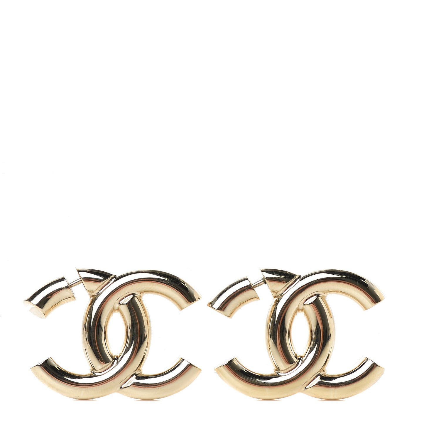 Metal CC Earrings Gold