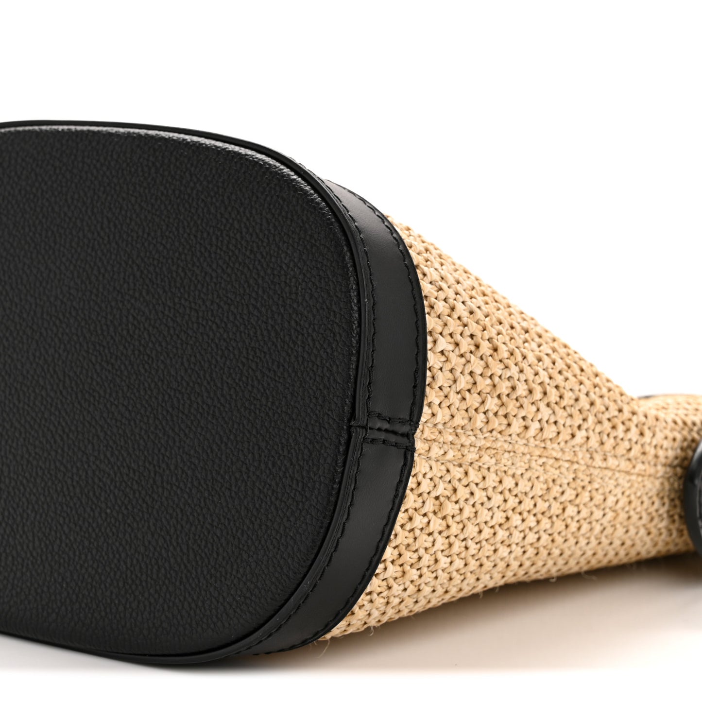 Raffia Petit Bucket Black