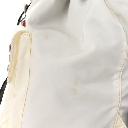 Prada Nylon New Vela Studded Backpack White Fuoco 12 of 13