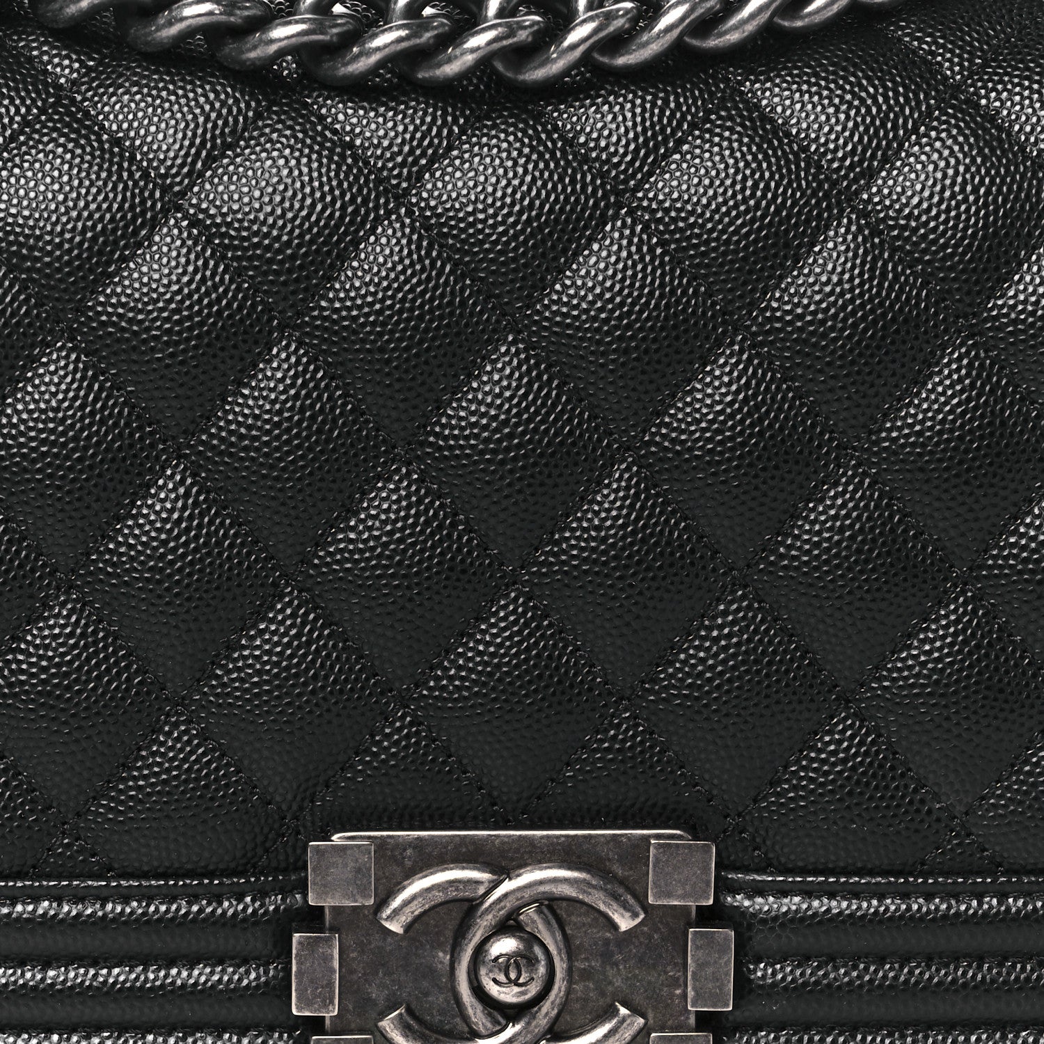 Chanel Caviar Quilted Medium Boy Flap Black 8 of 10