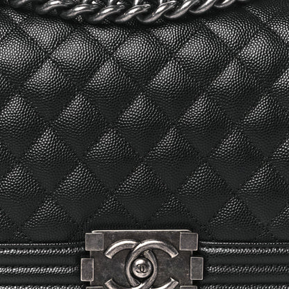 Chanel Caviar Quilted Medium Boy Flap Black 8 of 10