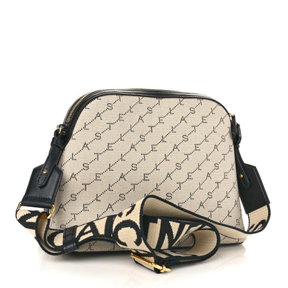 Stella McCartney Monogram Canvas Stella Logo Zip Shoulder Bag Neutral 3 of 8