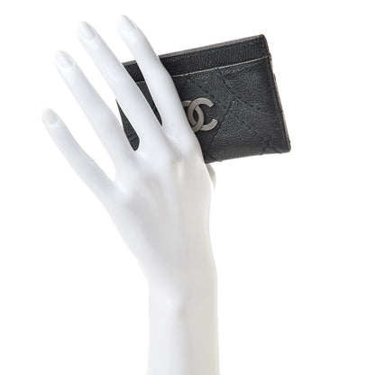 Chanel Caviar Quilted Stitched Card Holder Black 2 of 10