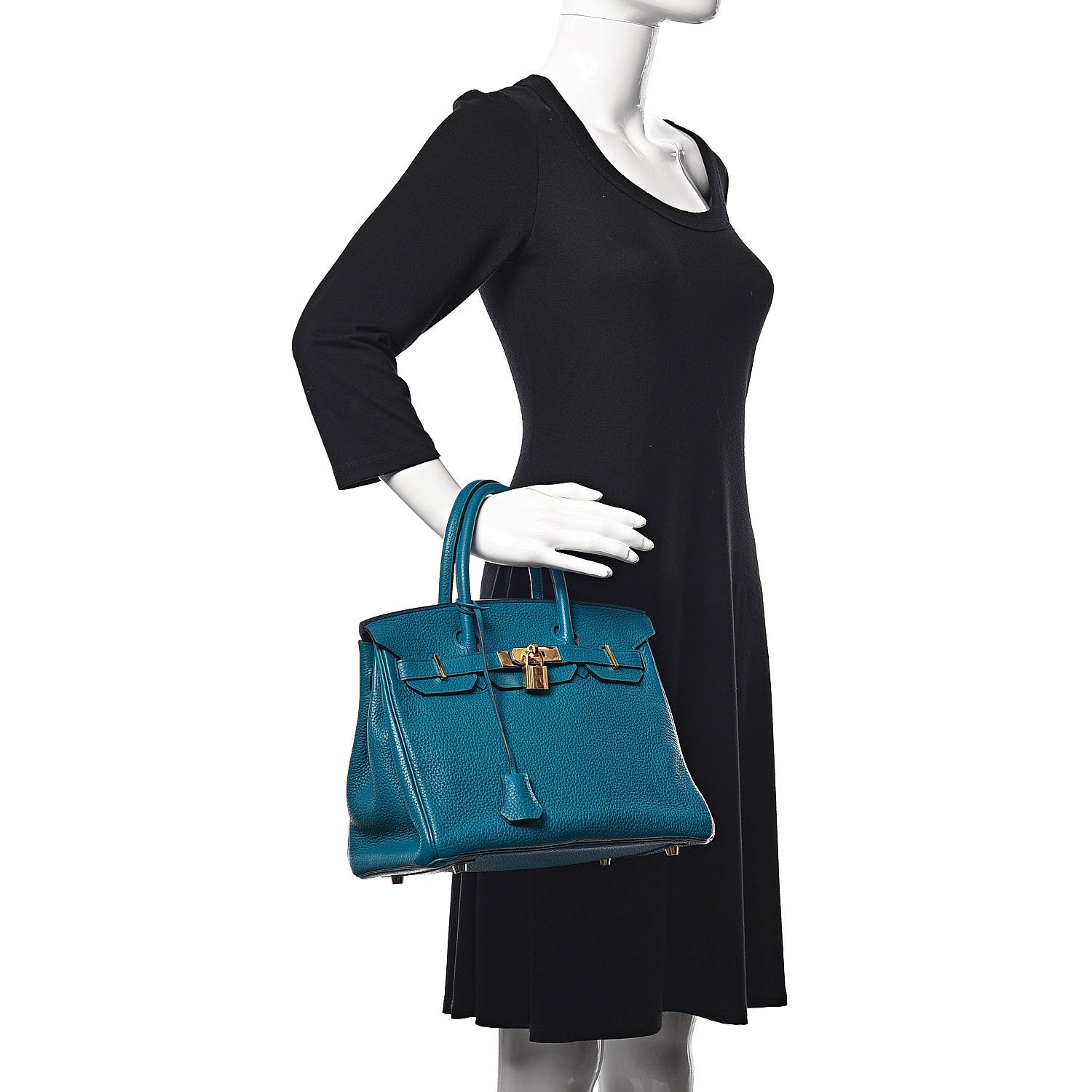 Hermes Taurillon Clemence Birkin 30 Bleu Izmir 2 of 12
